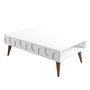 Hanah Home Lyon 34 Mesa de Centro Blanco y Nogal